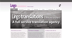 Desktop Screenshot of lingotranslations.com