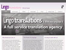 Tablet Screenshot of lingotranslations.com